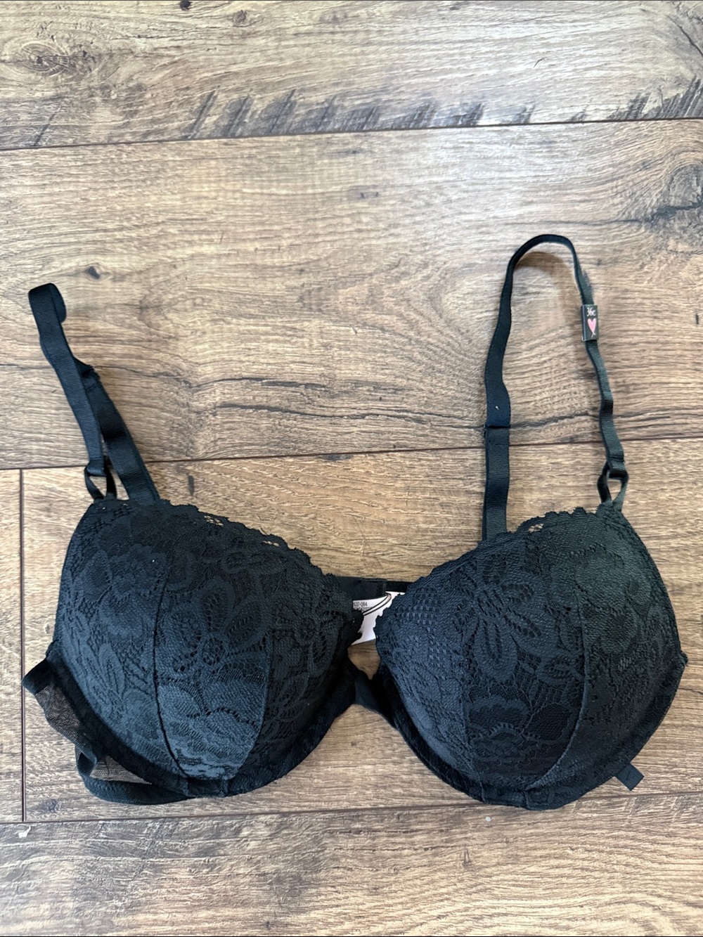 NWT Victoria's Secret Black Lace Push-Up Bra